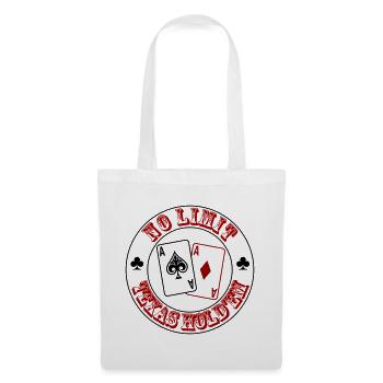 Poker Cards No Limit – Texas Hold'em Design - Tote Bag - white - Front
