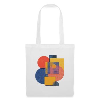 Retro Geometric Shapes — Bold Abstract Art - Tote Bag - white - Front