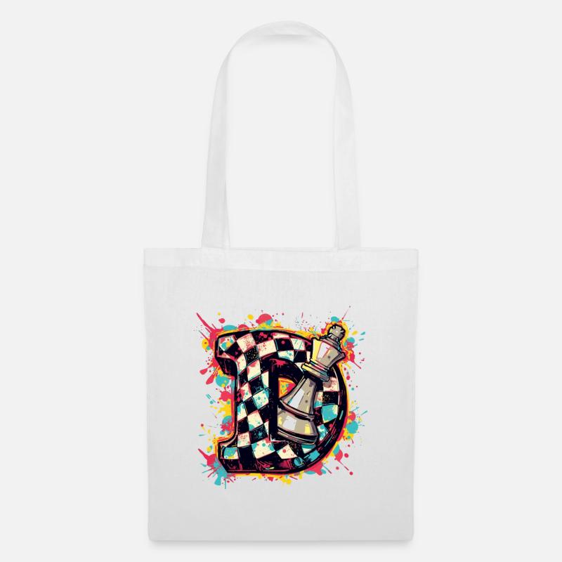 Lady Graffiti Color Explosion Chess Player - Tote Bag - white