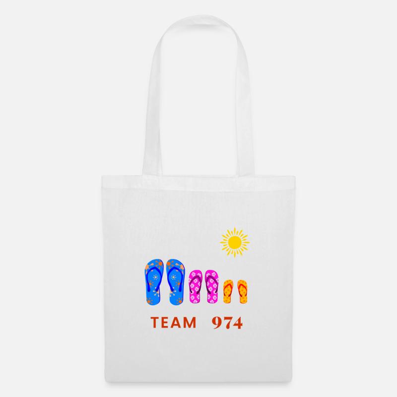 Team 974 Tropical Sun Flip Flops - Stoffbeutel - Weiß
