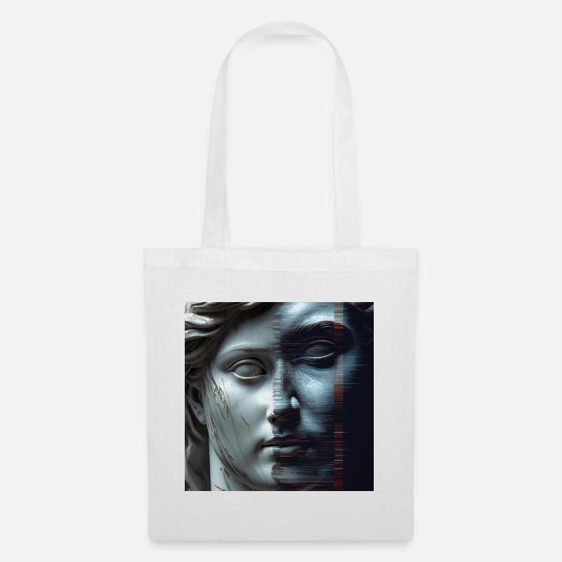 Antiquity meets glitch - Tote Bag - white