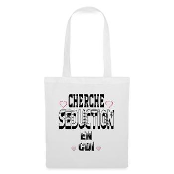 Cherche Séduction en CDI - Sac en tissu - blanc - Devant