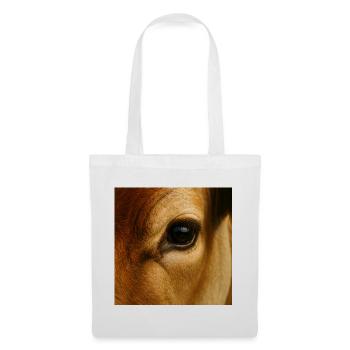 Animal - Vache, Gros Plan Sur L’œil - Sac en tissu - blanc - Devant