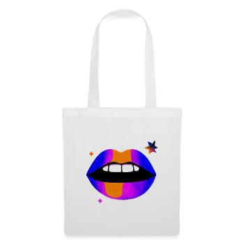 Neon Rainbow Lips - Tote Bag - white - Front