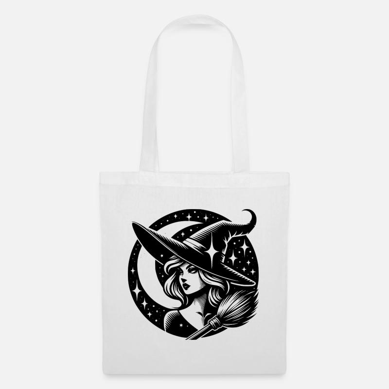 Scary Witch - Tote Bag - white