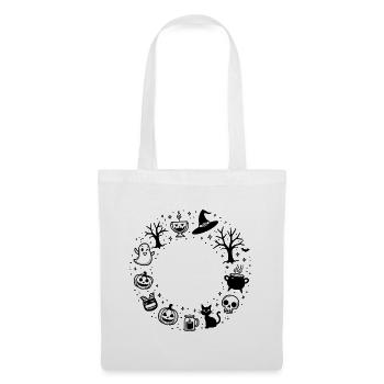 Halloween Symbols Wreath - Tote Bag - white - Front