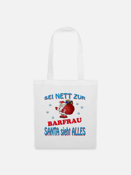 SANTA BARFRAU - Stoffbeutel - Weiß