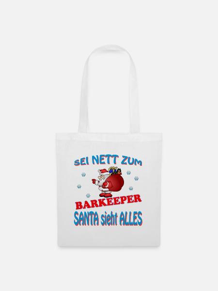 SANTA BARKEEPER - Stoffbeutel - Weiß