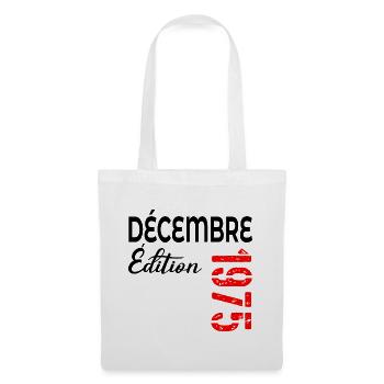 Joyeux 51e anniversaire Décembre 1975 - Sac en tissu - blanc - Devant