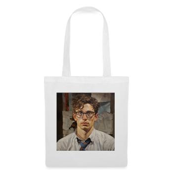 Lunettes portrait géométriques - Sac en tissu - blanc - Devant