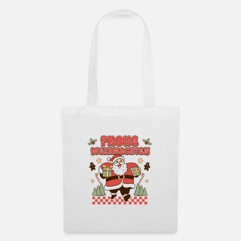Frohe Weihnachten - Stoffbeutel - Weiß