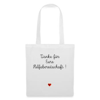 Cœur, merci, serviabilité - Sac en tissu - blanc - Devant