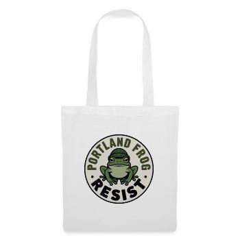Portland Resistance Frog - T-Shirt de protestation États-Unis - Sac en tissu - blanc - Devant