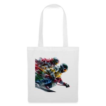 Colorful skiers on the slopes - Tote Bag - white - Front