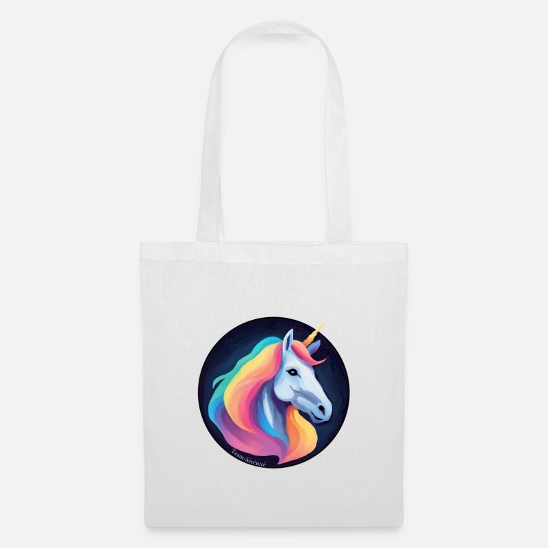 Rainbow Unicorn - Tote Bag - white
