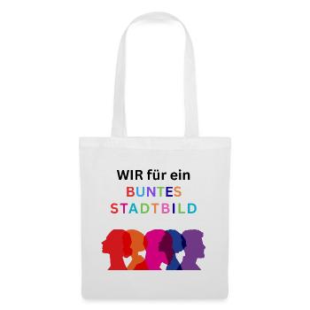 WIR FÜR EIN BUNTES STADTBILD - Stoffbeutel - Weiß - Vorne