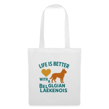 Belgian Laekenois Heart Tee - Stoffbeutel - Weiß - Vorne