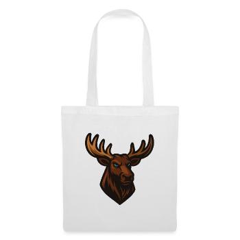 Moose Head Illustration - Tote Bag - white - Front