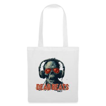 Dead Beats Only – Cooles Zombie Musik Design - Stoffbeutel - Weiß - Vorne