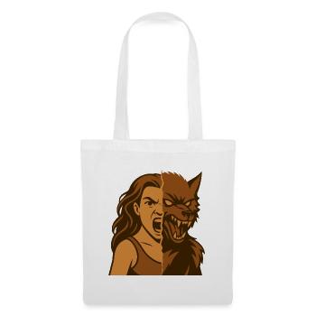 Dualité homme-loup-garou - Sac en tissu - blanc - Devant