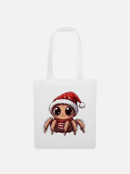 Tarantula Weihnachten - Stoffbeutel - Weiß