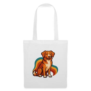 Nouvelle-Écosse Canard Tolling Retriever Chien Coloré - Sac en tissu - blanc - Devant
