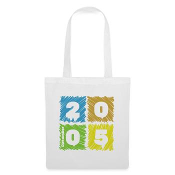 20. Geburtstag Farbige Patches since 12/2005 - Stoffbeutel - Weiß - Vorne
