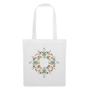 Noble Christmas ornament with nuts and wintergreen - Tote Bag - white - Front