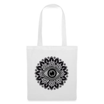 L’œil mystique dans le mandala – Symbole spirituel - Sac en tissu - blanc - Devant