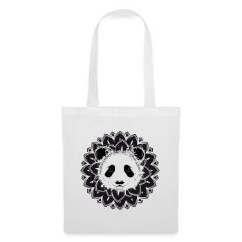 Panda Mandala – Harmonious Animal Motif - Tote Bag - white - Front