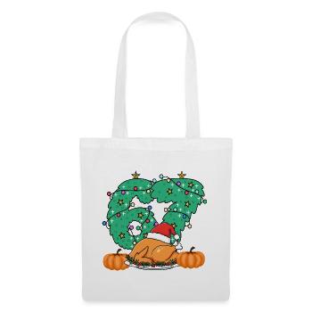 Gobble Christmas Roast Wreath number 67 thankfull - Tote Bag - white - Front