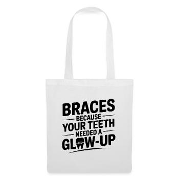 Conception du visage de l’orthèse de vie orthodontique - Sac en tissu - blanc - Devant