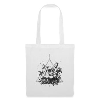 Eye in Triangle Flower Sign - Tote Bag - white - Front