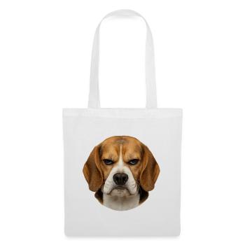 Beagle portrait with serious facial expressions - Tote Bag - white - Front