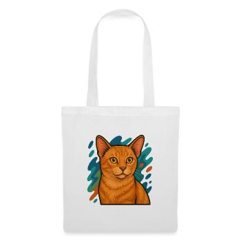 Manx Cat Illustration - Tote Bag - white - Front