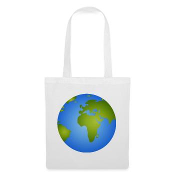 Terre bleue - Illustration de globe élégante - Sac en tissu - blanc - Devant
