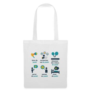 Playful Graphic Padel - Tote Bag - white - Front