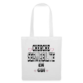 Cherche Serviabilité en CDI - Sac en tissu - blanc - Devant