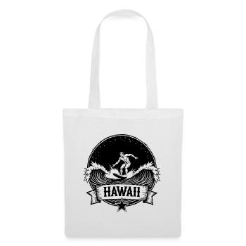 Hawaii Surfer Wellenreiter auf Pazifikwelle - Stoffbeutel - Weiß - Vorne