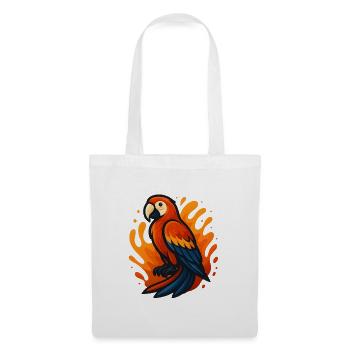 Fire Flaming Macaw Parrot Illustration - Tote Bag - white - Front
