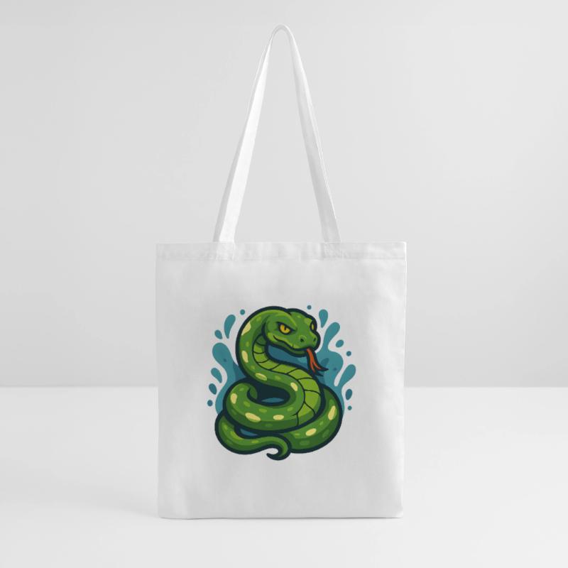 Arbre vert Python serpent en vague Sac en tissu