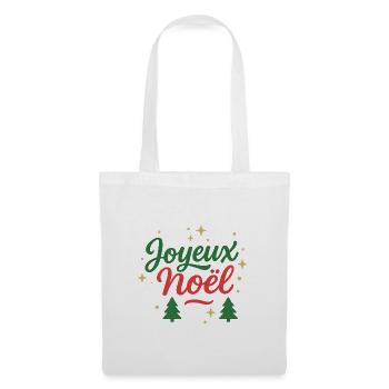 Frohe Weihnachten Design-Tippfehlertext Grün Rot - Stoffbeutel - Weiß - Vorne