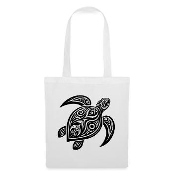 Style de tatouage de tortue - Design mystique - Sac en tissu - blanc - Devant