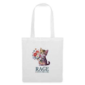 Rage Consumes me - Funny Cat T-Shirt - Tote Bag - white - Front
