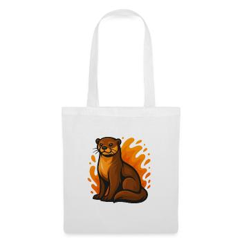 Loutre flamboyante - Sac en tissu - blanc - Devant