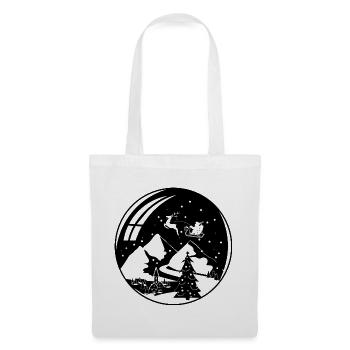 Santa Snow Globe with Reindeer and Sleigh - Tote Bag - white - Front