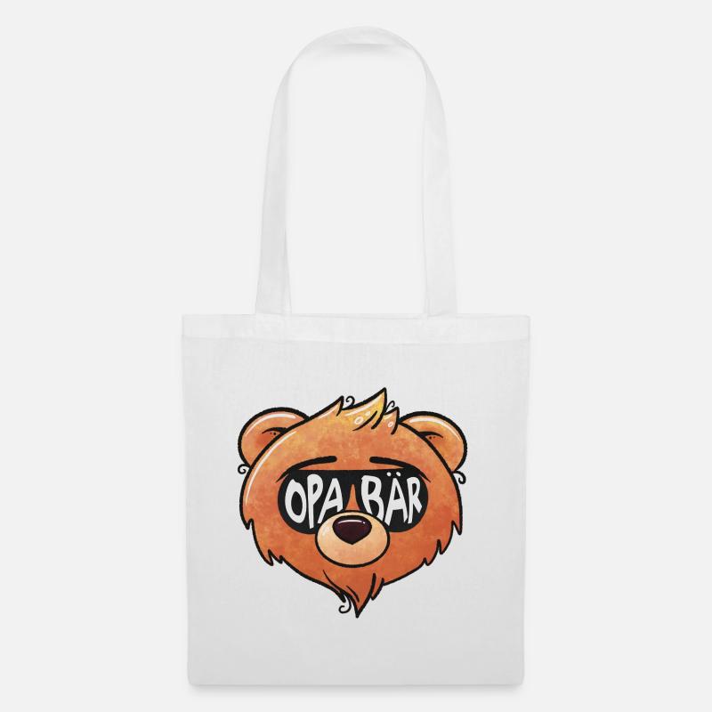 Opa Bär - Stoffbeutel - Weiß
