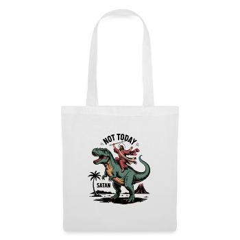 Pas aujourd’hui, Satan - T-shirt drôle de Jésus - Sac en tissu - blanc - Devant