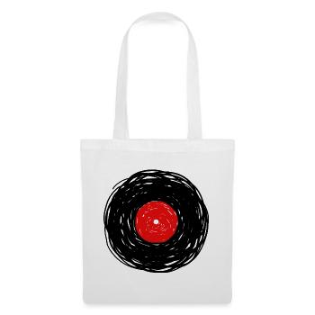 Vinylalbum Doodle Lines Skizze - Stoffbeutel - Weiß - Vorne