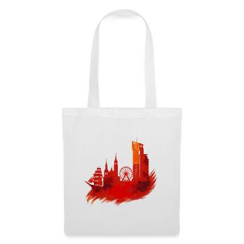Gdynia Pologne, Polska, Ville de Port Blanc, Don Rouge - Sac en tissu - blanc - Devant